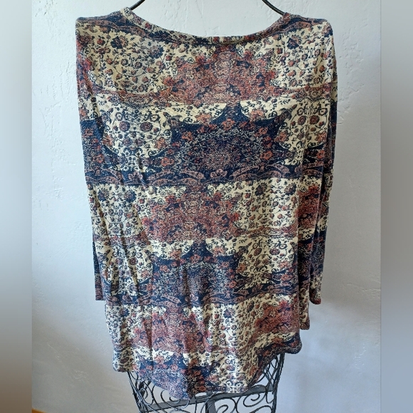 Lucky Brand Multicolor Floral 3/4 Sleeve Tee - Picture 4 of 5